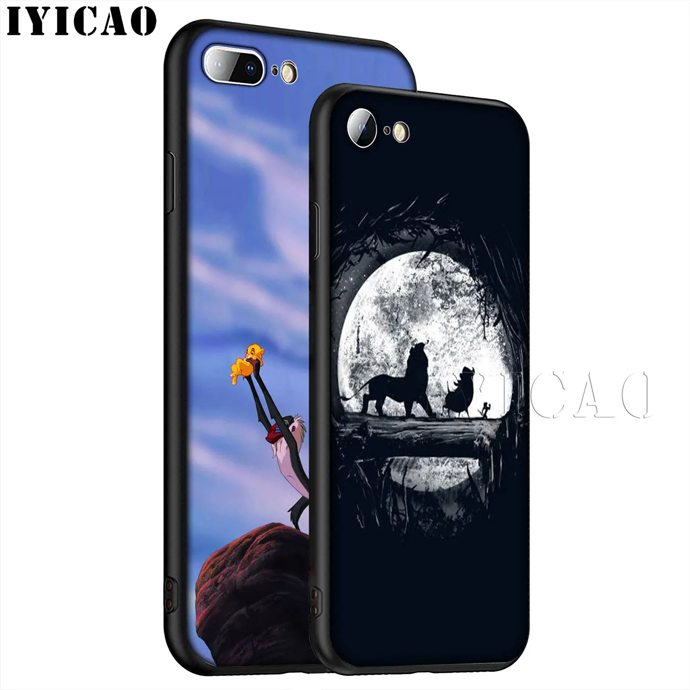 IYICAO Hakuna Matata Lion King Soft Silicone Phone Case for iPhone XR X XS 11 Pro Max 6 6S 7 8 Plus 5 5S SE TPU Black Cover |