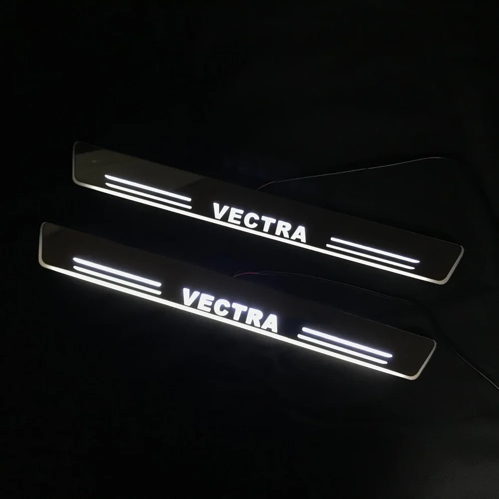 RQXR led движущиеся двери потертости для Opel vectra c динамический порог пластина плоский накладной поток/натюрморт свет, 2 шт