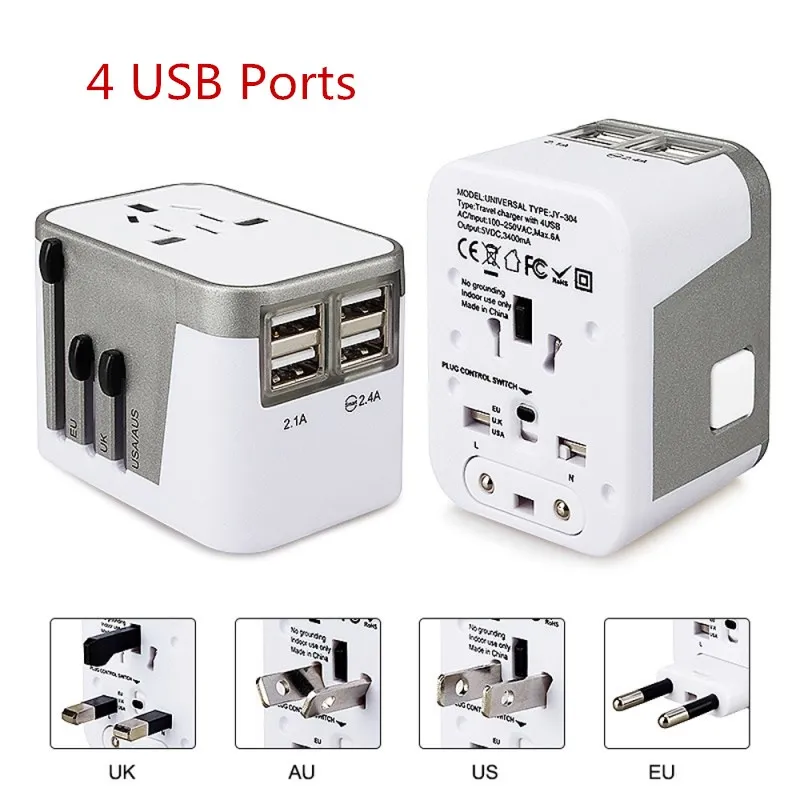 50 шт в наборе 4 USB Порты и разъёмы все одном зарядное устройство вилка адаптер