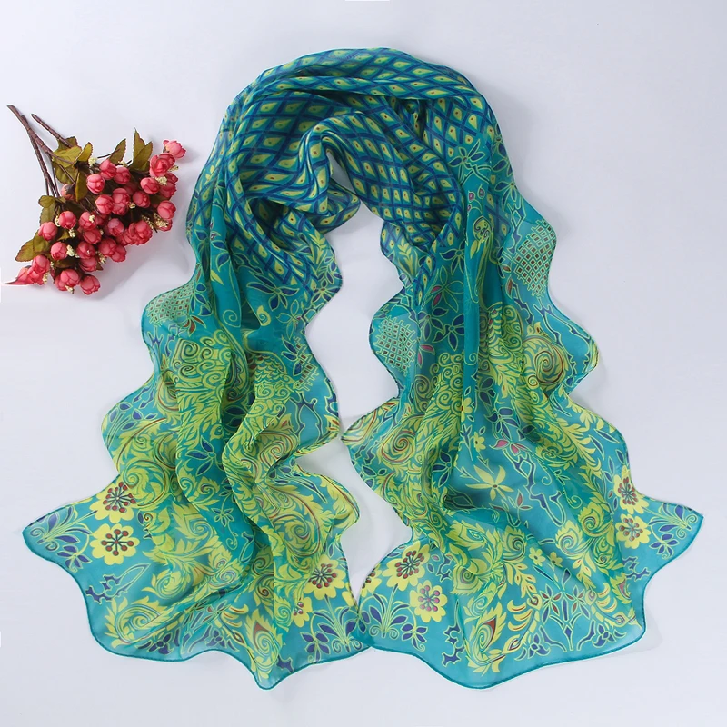 Женский шарф с принтом Nation Style новый модный из шифона на весну и зиму брендовые