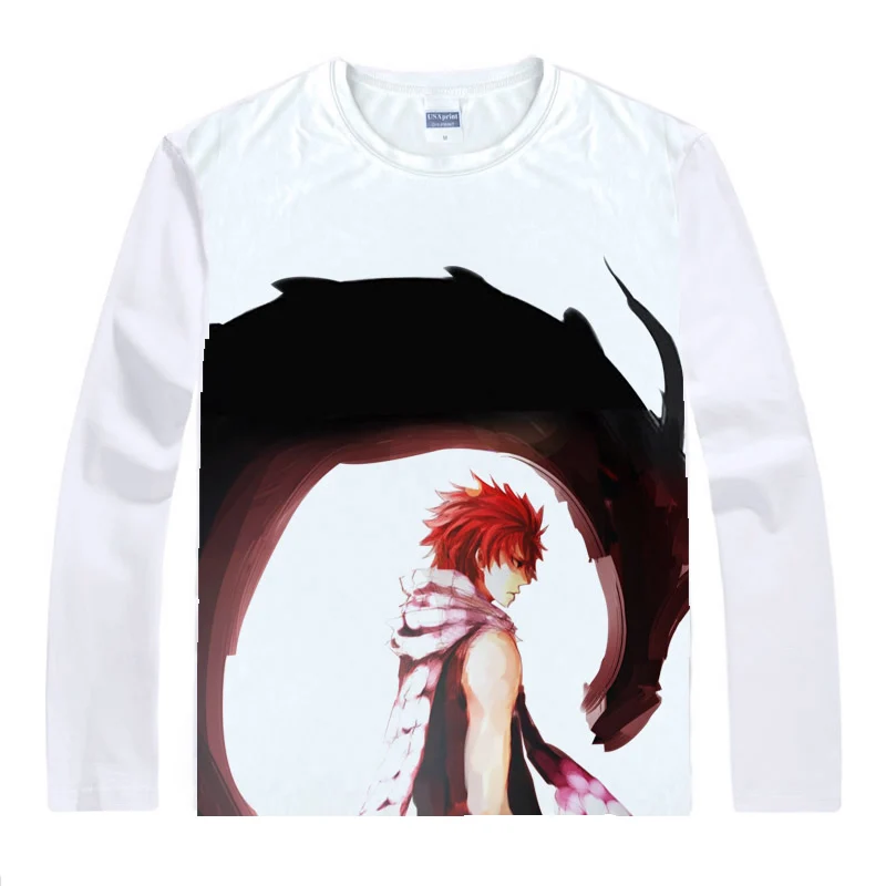 Style 5 Coolprint аниме рубашка Феи хвост футболки мульти-стиль с длинным рукавом Natsu Dragneel Lucy Heartfilia Косплей Motivs Kawaii рубашки - Цвет: Style 5