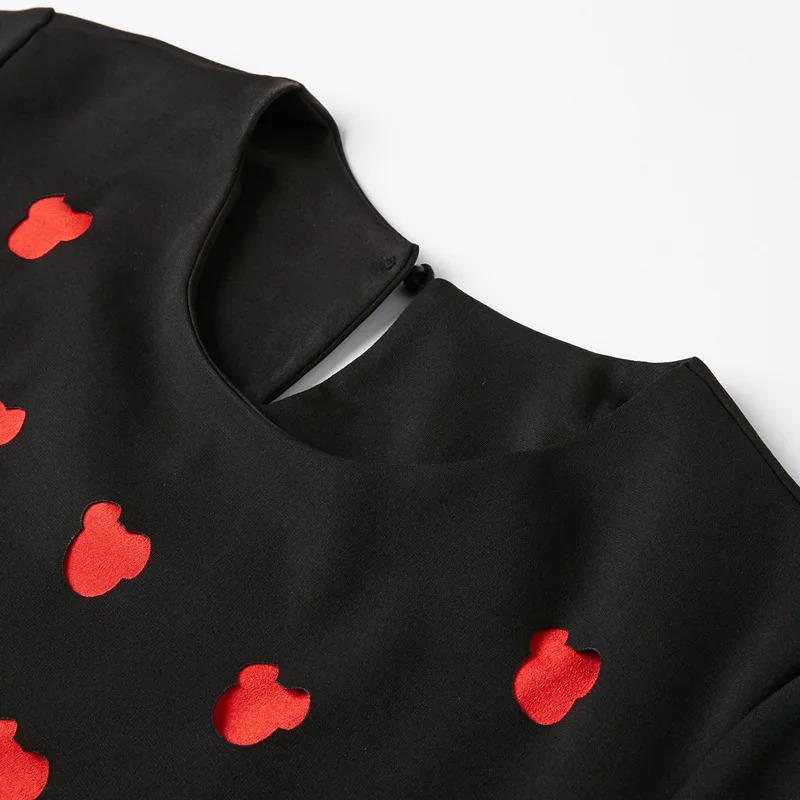 2018 Новый стиль осень зима платье женщины черный свитер платья для женщин Микки