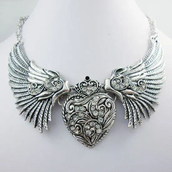 Ретро с двойной короной Русалочки в виде сердца серебряным покрытием прозрачные