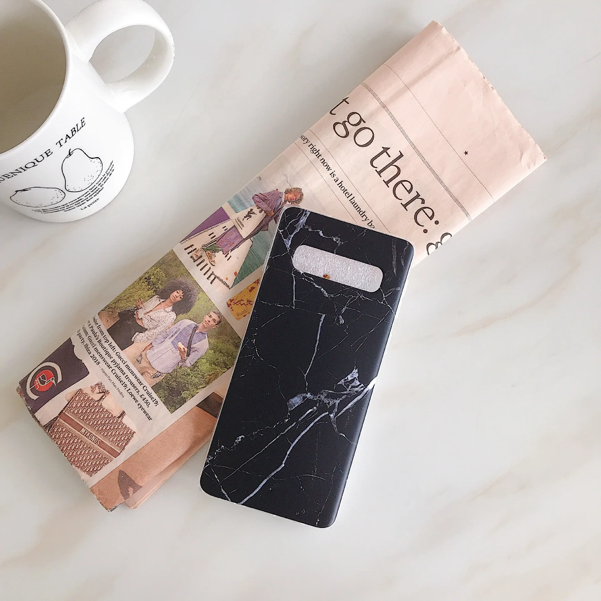 For Samsung S10 Cover Fashion Marble Phone Case for Galaxy S10e S10Plus Funda Matte Back Coque S7 S8 S9 Etui |