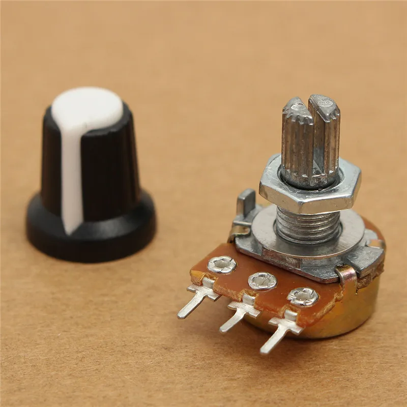 5 шт. 10K OHM 3 терминала линейный конический поворотный объем B Тип потенциометра