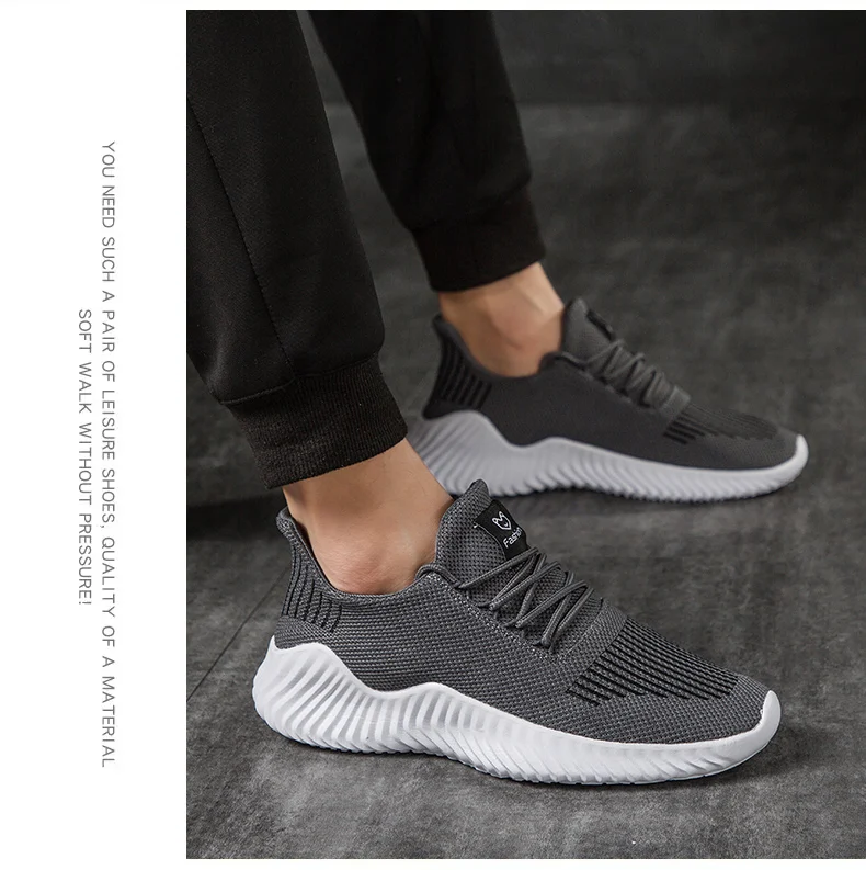 VESONAL/дышащие кроссовки Flyknit; мужская повседневная обувь для взрослых; сезон лето-осень; Мужская обувь для бега; прогулочная обувь; большие размеры 39-47