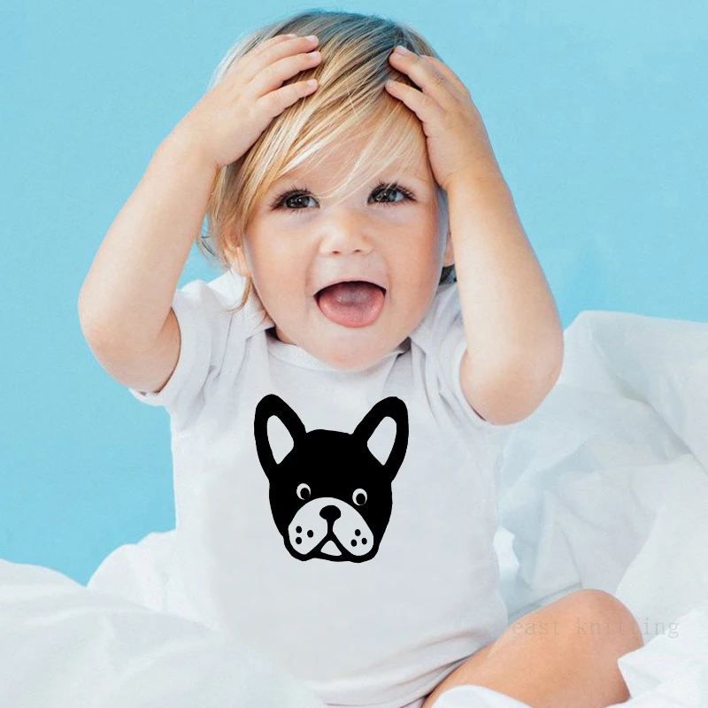 DERMSPE Summer Newborn Baby Boys Girls Cotton Short Sleeve Letter Print Cute Cartoon Outfits Romper Jumpsuit Clothes White | Детская
