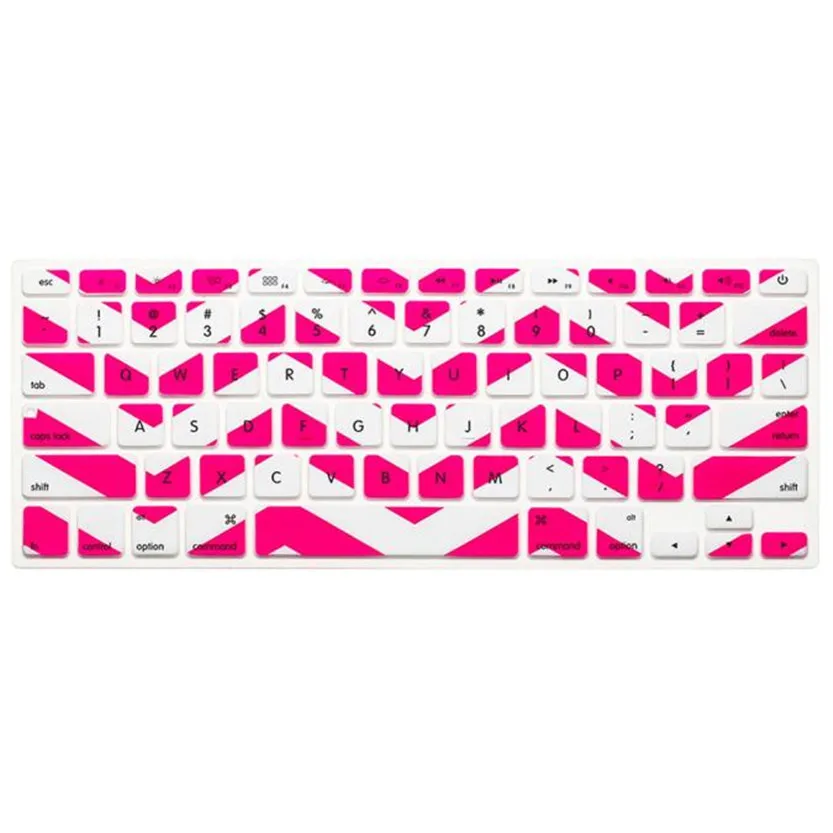 Hot Pink Del красочные Мягкая Клавиатура силиконовый чехол защитная кожа для MacBook Pro 13 ''-15'' Jun02 - Цвет: Hot Pink