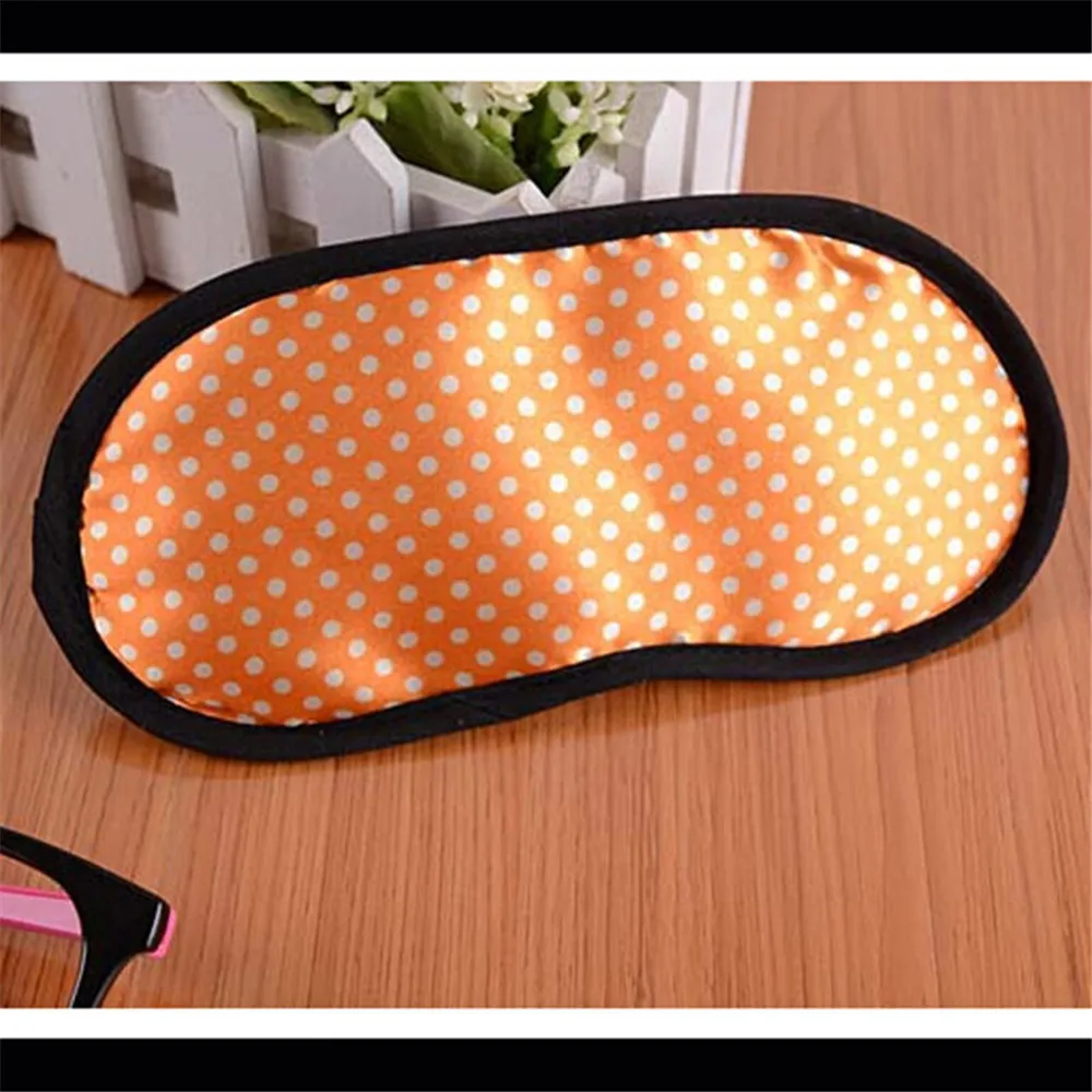 

1PC Soft Dot Print Travel Sleep Rest Sleeping Aid Mask Eye Shade Cover Comfort Blindfold Shield Travel Accessories