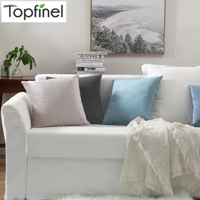Мягкая Плюшевая стильная бархатная наволочка Topfinel наволочки для дивана