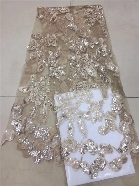 pink lace sequin fabric 2017 latest nigerian french net for wedding evening glitter dress high quality 5yard/lot | Дом и сад