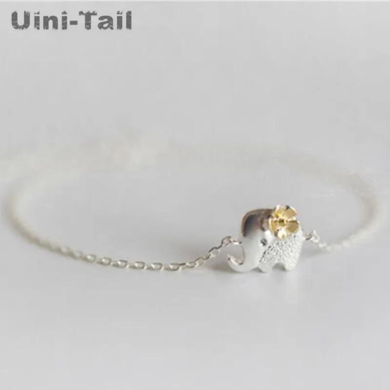 Uini Tail хит новинка 925 пробы серебряный в тайском стиле Маленький слон Франгипани
