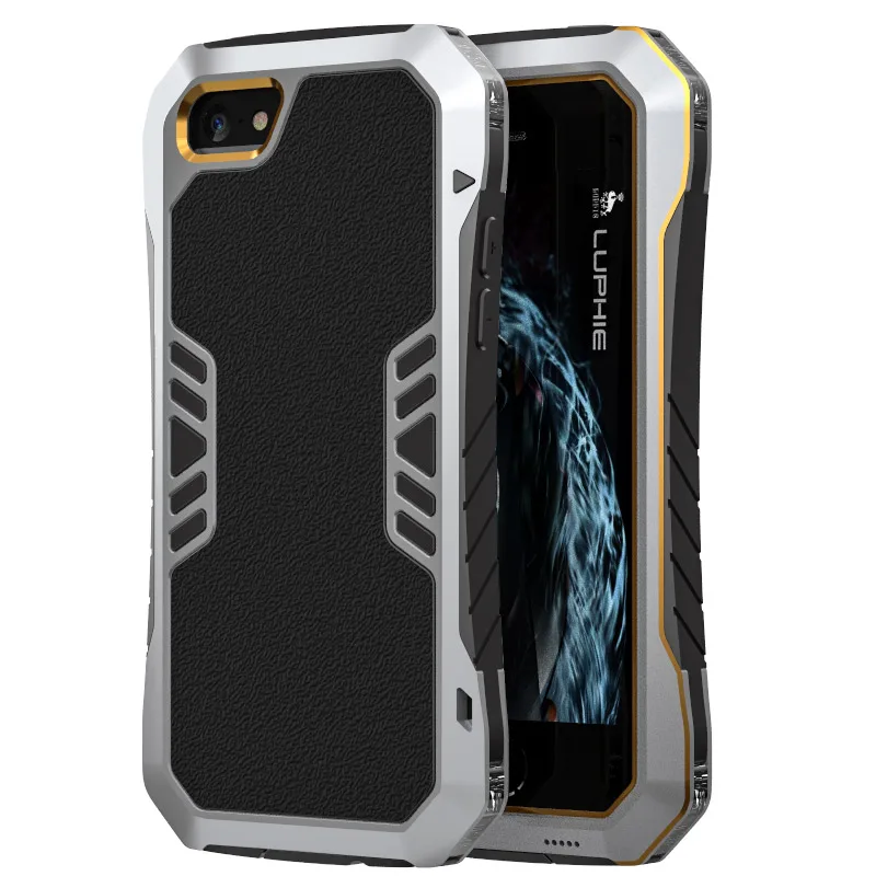 Luphie Металл и силиконовые чехлы Для iphone5 5S se Дело Сильный Броня Корпуса iphone 5