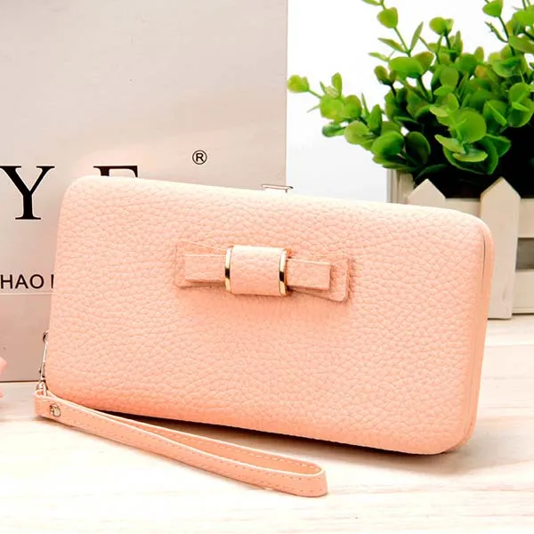 cherry pink Роскошный женский кошелек, сумка для телефона, кожаный чехол для iPhone 8, 7, 6, 6s Plus, 5, для samsung Galaxy S7 Edge, S6, Xiaomi Redmi 3 S, Note3, 4, чехол - Цвет: cherry pink