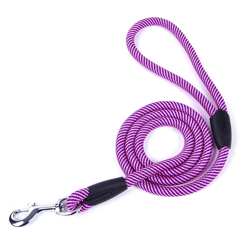 Purple Собачий поводок для маленьких и больших собак, кошек, щенков, нейлоновые поводки для собак, кошек, регулируемый поводок для собаки, поводок, тренировочный дышащий YS0062 - Цвет: Purple