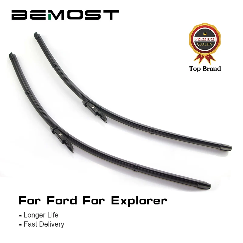 

BEMOST Car Clean The Windshield Wiper Blade Natural Rubber For Ford For Explorer 2011 2012 2013 2014 2015 2016 Fit Pinch Tab Arm