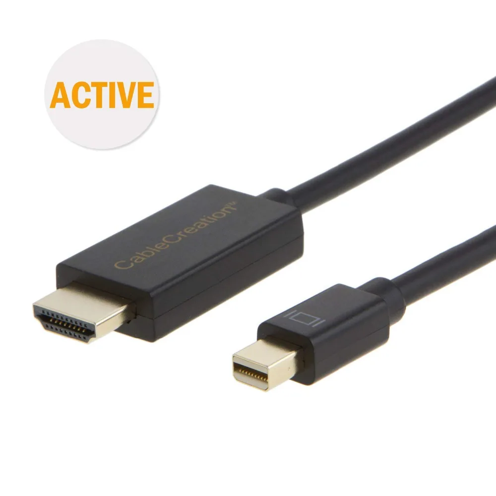 Мини Кабель DP HDMI кабель (DP1.2) Активный Mini DisplayPort к кабелю 4K X 2K и 3D аудио/видео 6