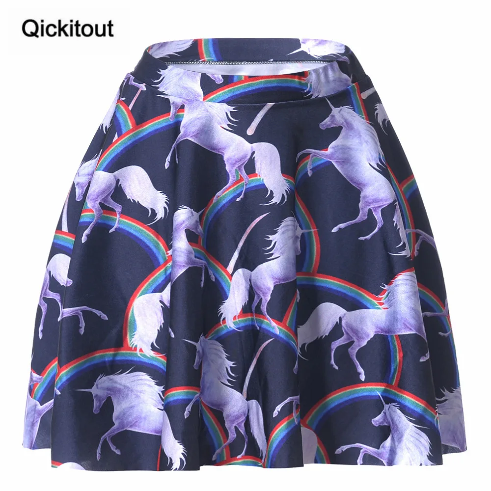 Горячая сексуальная мода горячая панк юбки цифровая печать Черная Радуга умнее