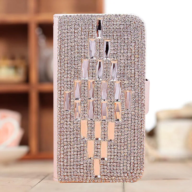 New diamond leather protective Flip case for iphone4S/5S Novelty Gift 1PCS Free Shipping |