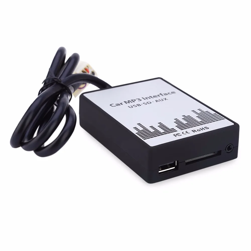 Авто 3,5 мм AUX автомобильный адаптер MP3 Интерфейс DC 12 V USB SD Дата-кабель аудио цифровой CD-переключатель для Honda Acura