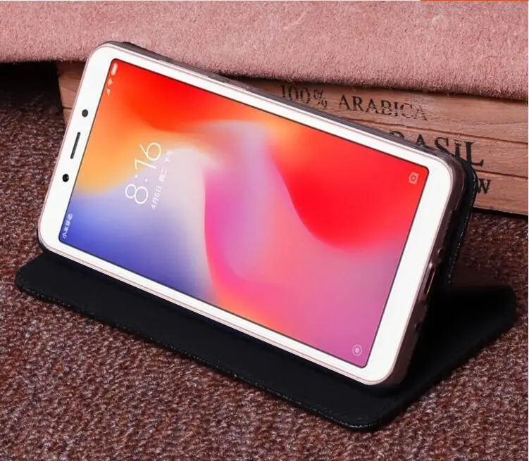 Роскошный кожаный чехол Nefeilike для Xiaomi Redmi 6 книжка с подставкой 6|Чехлы-книжки| |
