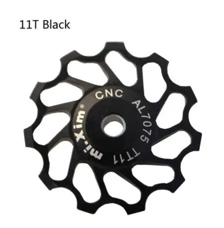 Mi. xim TT11 TT13 MTB велосипед Керамика подшипник 11 T задний переключатель Запчасти до 13 лет с ЧПУ направляющий ролик Керамика s подшипник опорный ролик MTB недорогая - Цвет: 11T blacvk