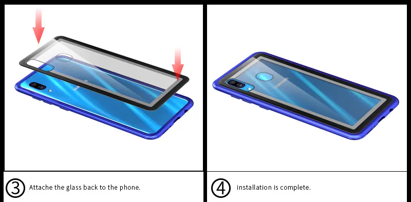 Роскошный полный защитный чехол для samsung a50 чехол 360 прозрачный чехол из закаленного стекла чехол s для samsung Galaxy A30 A40