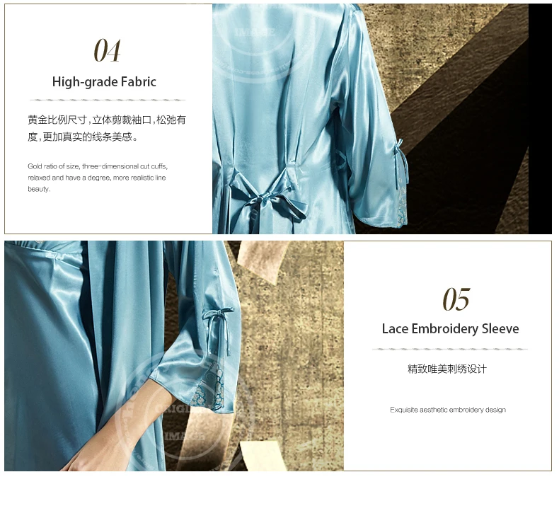 Xifenni халат наборы Женский атласный шелк пижамы женские сексуальные кружевные банные халаты с вышивкой набор Модная элегантная Домашняя одежда