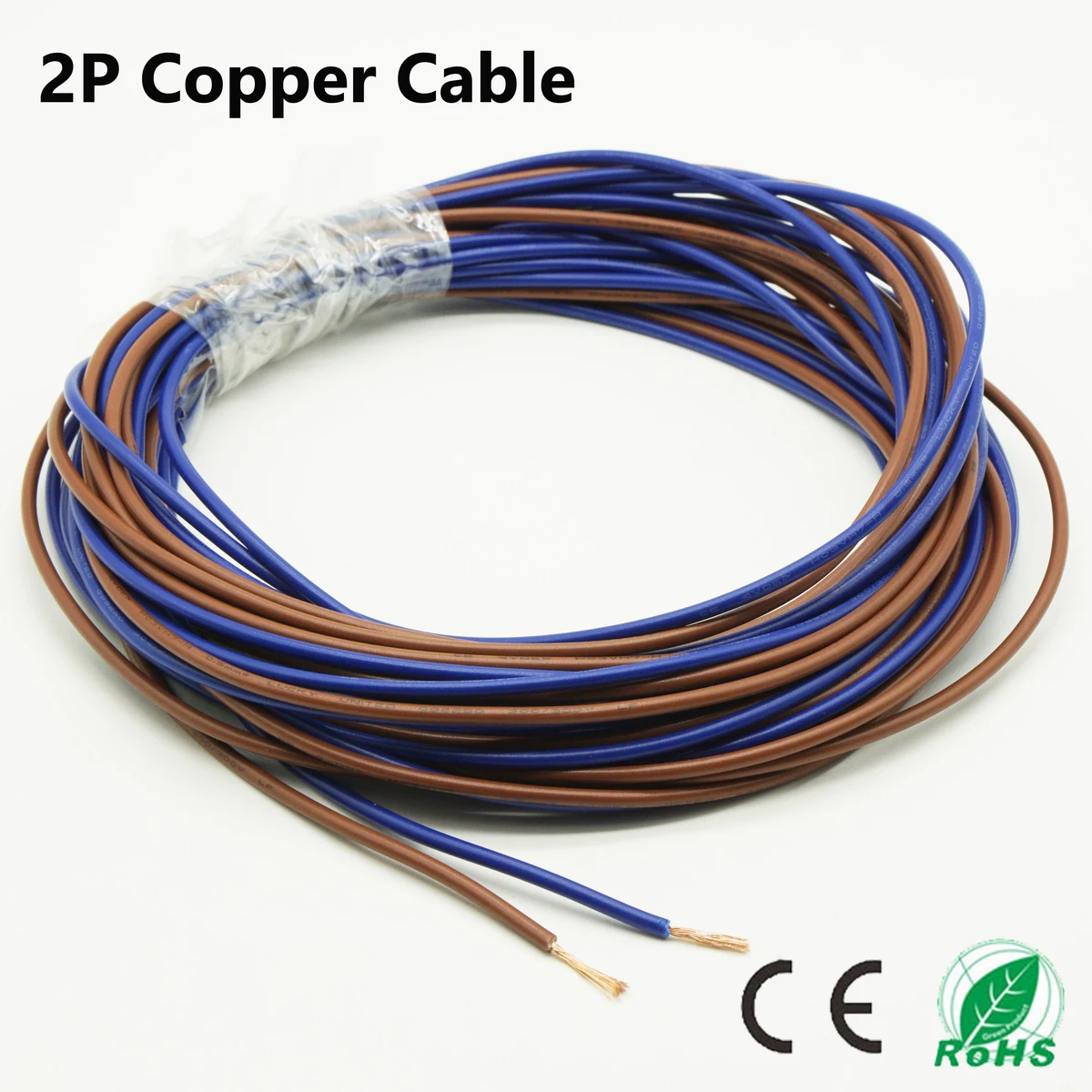 Электрический провод 20 метров луженая медная 2 Pin AWG изолированный ПВХ удлинитель