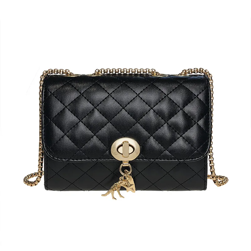 Женские известные бренды сумки на плечо динозавр стеганая сумочка с цепочкой