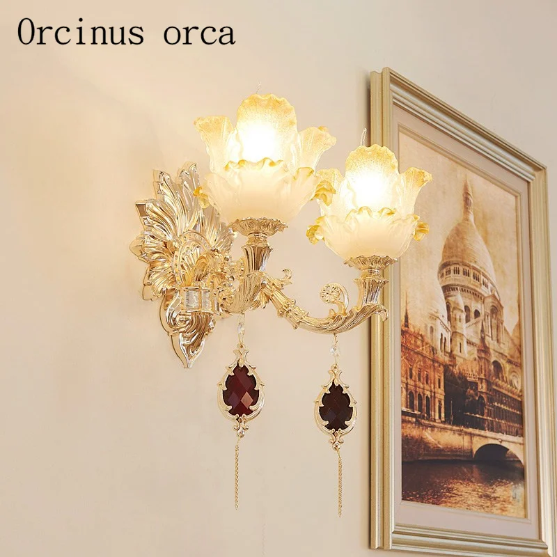 Европейская роскошная хрустальная настенная лампа декоративный светильник для