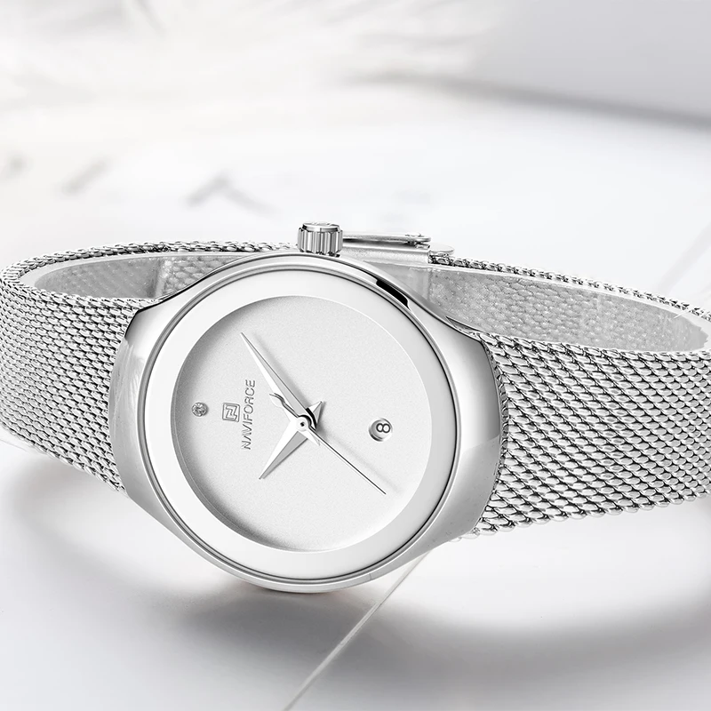 NAVIFORCE Watch Women Simple Casual Date Waterproof Quartz Wristwatch Fashion Ladies Watches Clock Female Relogio Feminino 2019