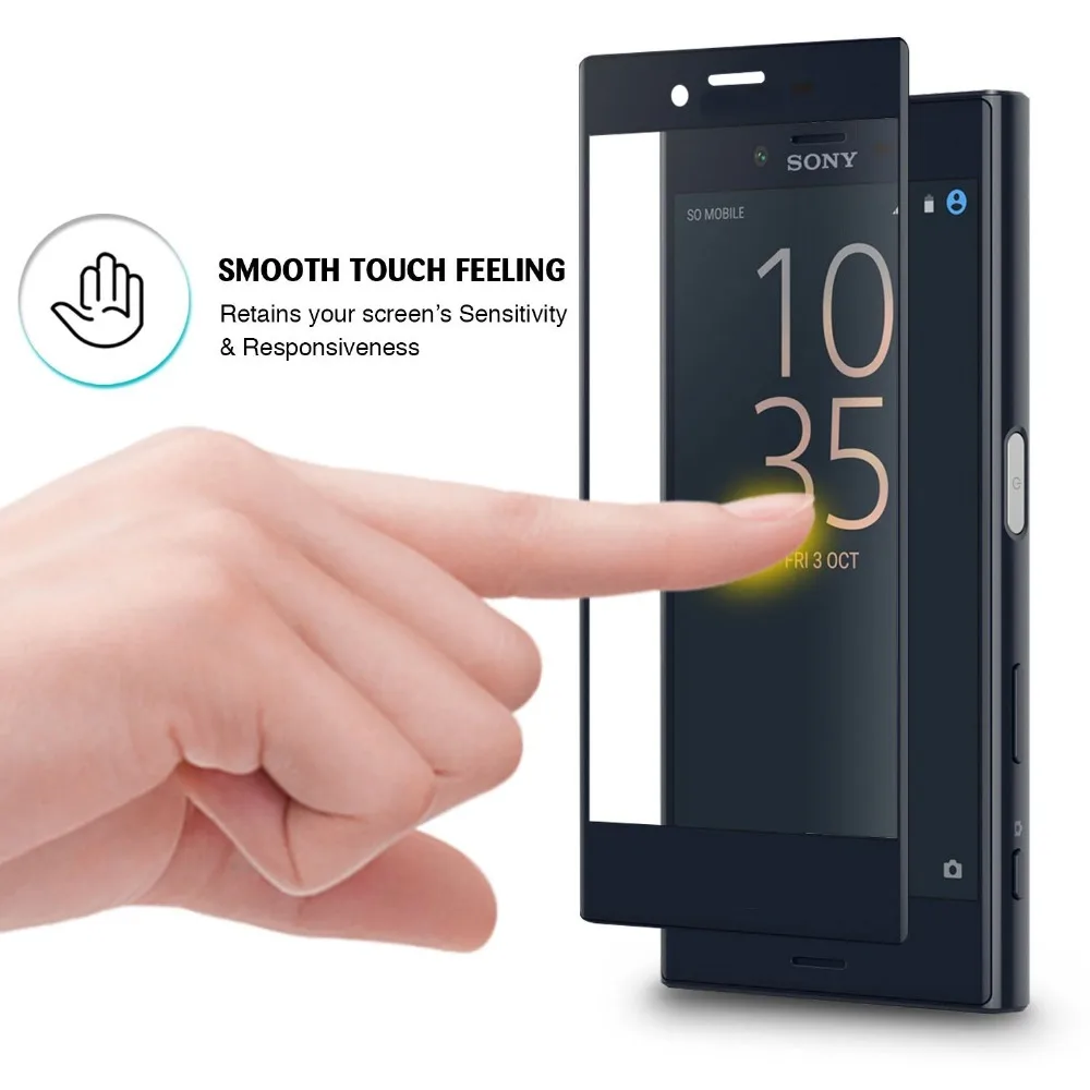 Защитное стекло закаленное с полным покрытием для Sony Xperia XZ F8331/F8332 | Мобильные