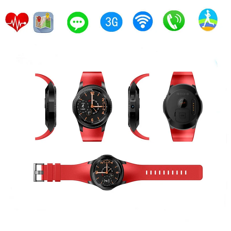 Для Samsung Gear S3 S2 Smart Watch GW11D для Android IOS Huawei Xiaomi Apple с сердечный ритм GPS + WI FI bt relogio