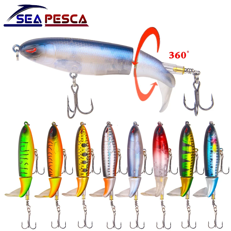 Блесна seapesca рыболовная приманка 100 мм 13 2 г Вращающиеся воблеры Topwater Swim Popper
