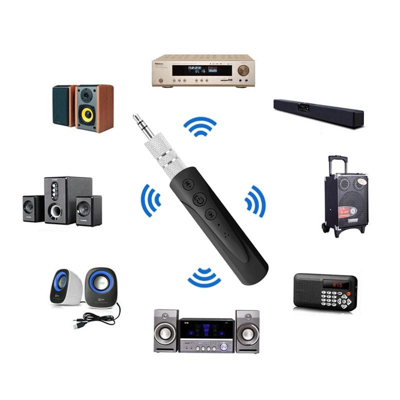 Overfly беспроводной Bluetooth 4 1 аудио адаптер конвертер 3 5 Jack музыка приема
