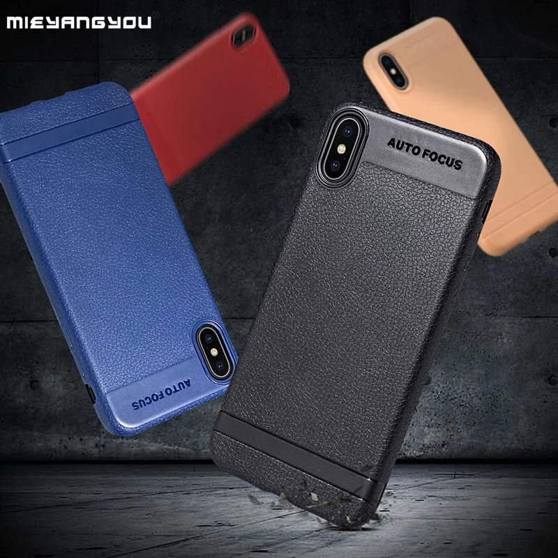 Простой Личи ТПУ чехол для телефона iphone 6 6S 7 8 Plus 10 X Мягкий Силиконовый