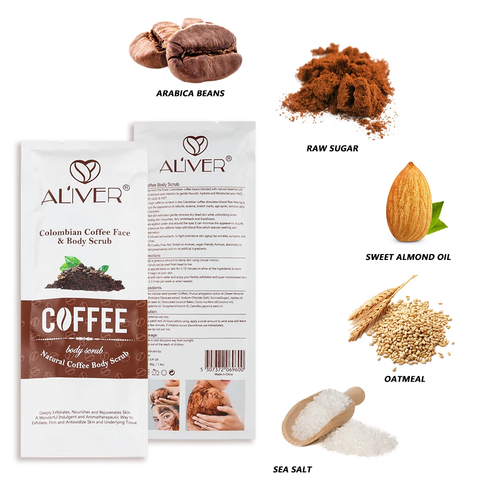 Кофейный скраб крем для тела натуральная Органическая формула морская соль