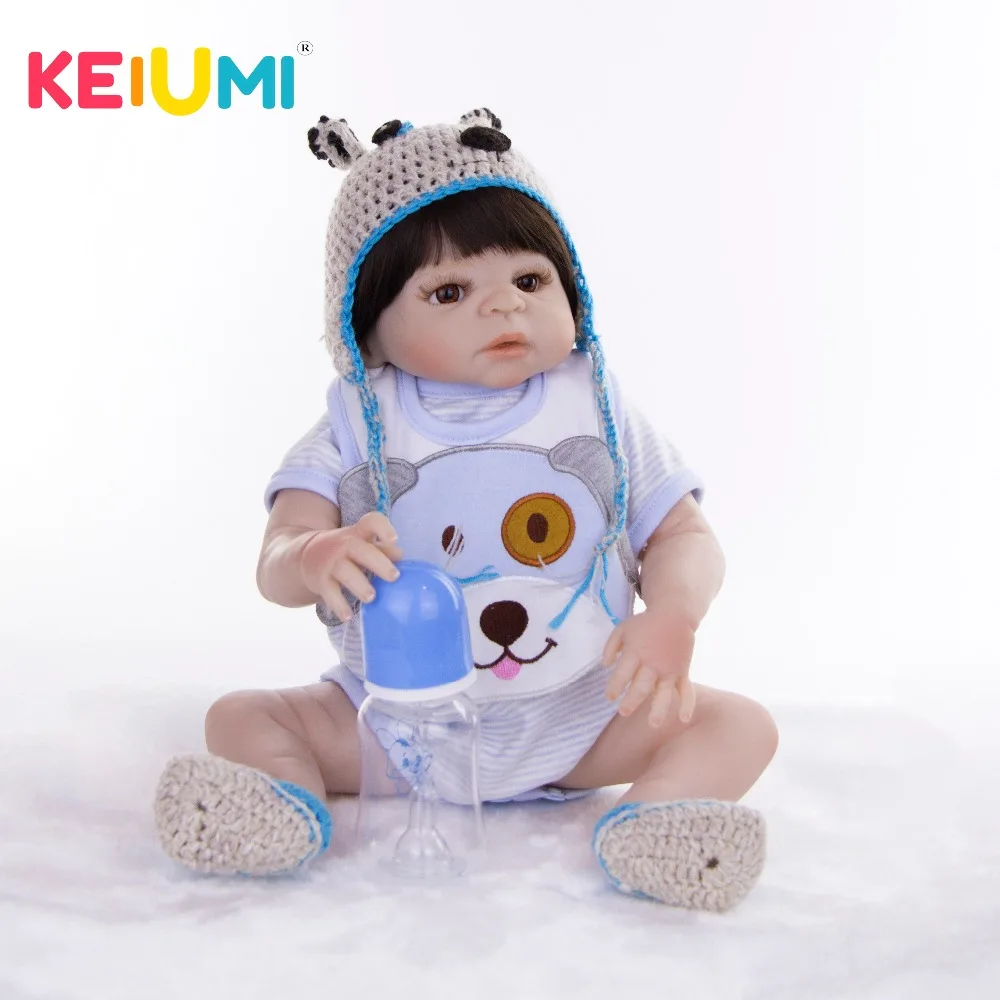 KEUIMI Новая коллекция новорожденные куклы силиконовая кукла с мультяшной собакой