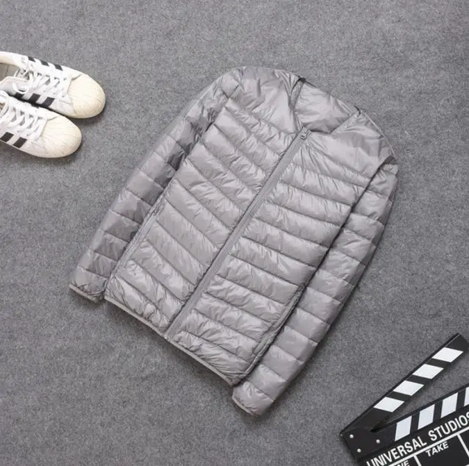 silver gray Sanishroly белая утка ультра легкие пуховики пальто осень зима мужские пуховики мужские с круглым вырезом пиджаки короткие топы Плюс Размер SE339 - Цвет: silver gray