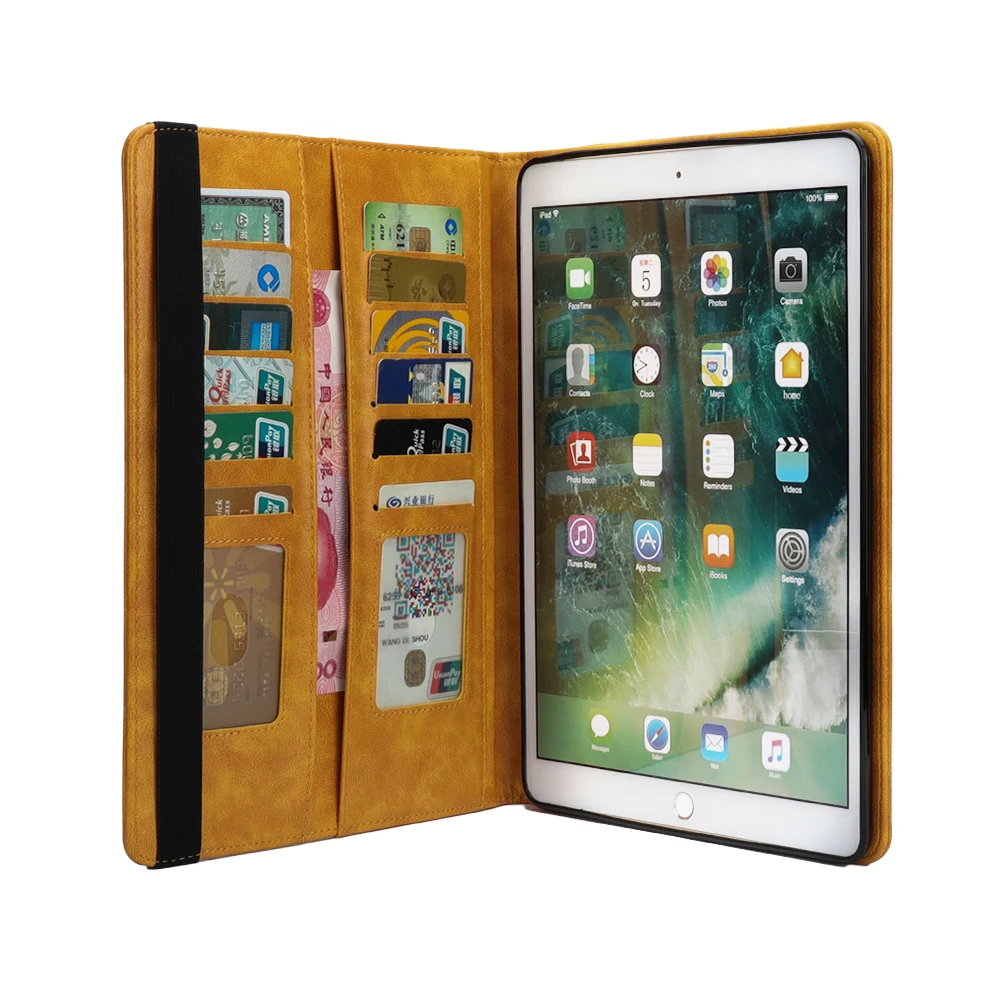 Для iPad 9,7 чехол с карандашом держатель кошелек карта многофункциональный чехол для iPad Air 1 2 для iPad Pro 9,7 Funda чехол s+ ручка