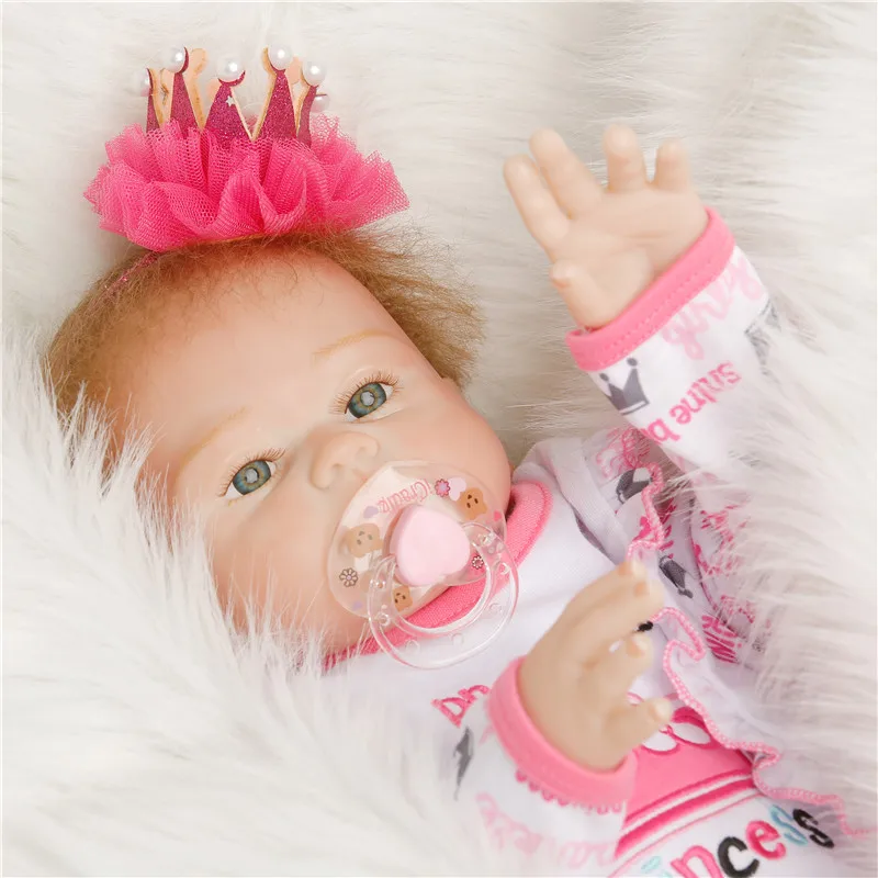 SanyDoll 20 дюймов 50 см силиконовые куклы для новорожденных реалистичные Красивые