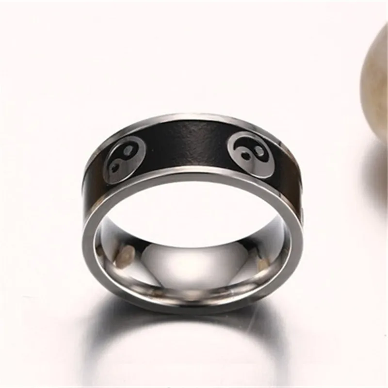 Кольца CC для мужчин и женщин из титановой стали восемь схем тотемные украшения
