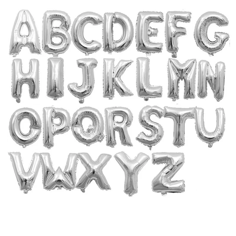 1 шт 16 дюймов фольга для дня рождения письмо шарики день воздуха Свадебный шар