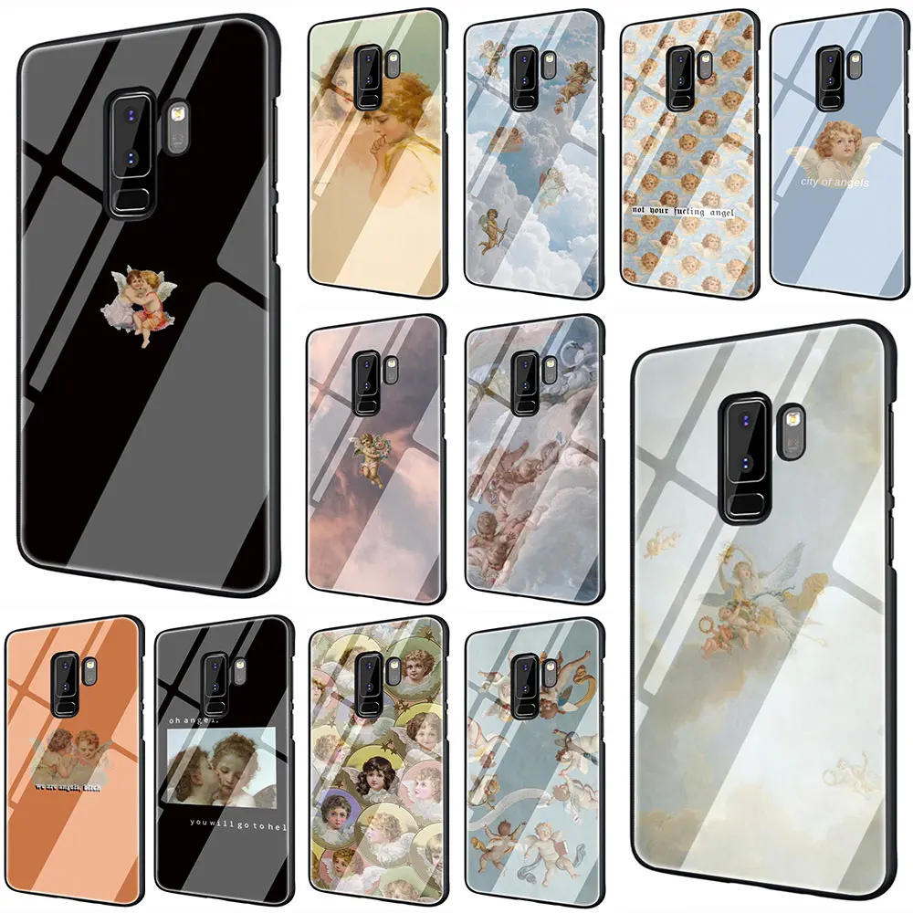 Чехол для телефона из закаленного стекла с изображением ангелов эпохи