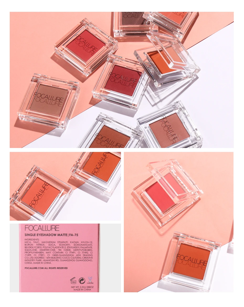 Focallure Matte тени для век одноцветные Born to Run натуральные стойкие тени для век Косметика для макияжа