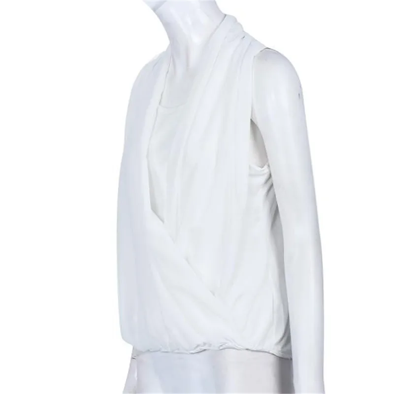 Ropa mujer Топ Blusas Femininas 2019 Новая модная летняя шифоновая блуза без рукавов блузки