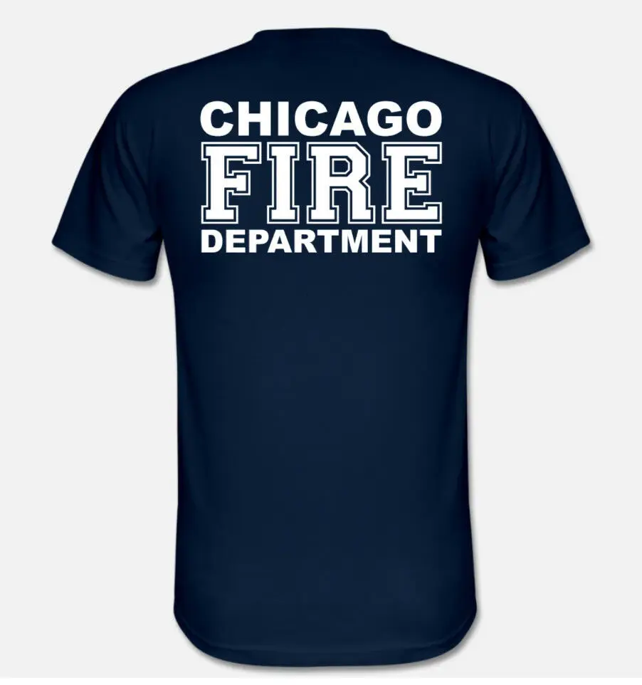 2019 модная двухсторонняя футболка Chicago Fire Tv женская унисекс|Мужские футболки| |