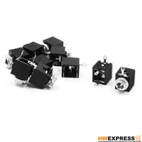 hwexpress hot 10 pcs 3 pins chassis mount female mono jacks socket connectors