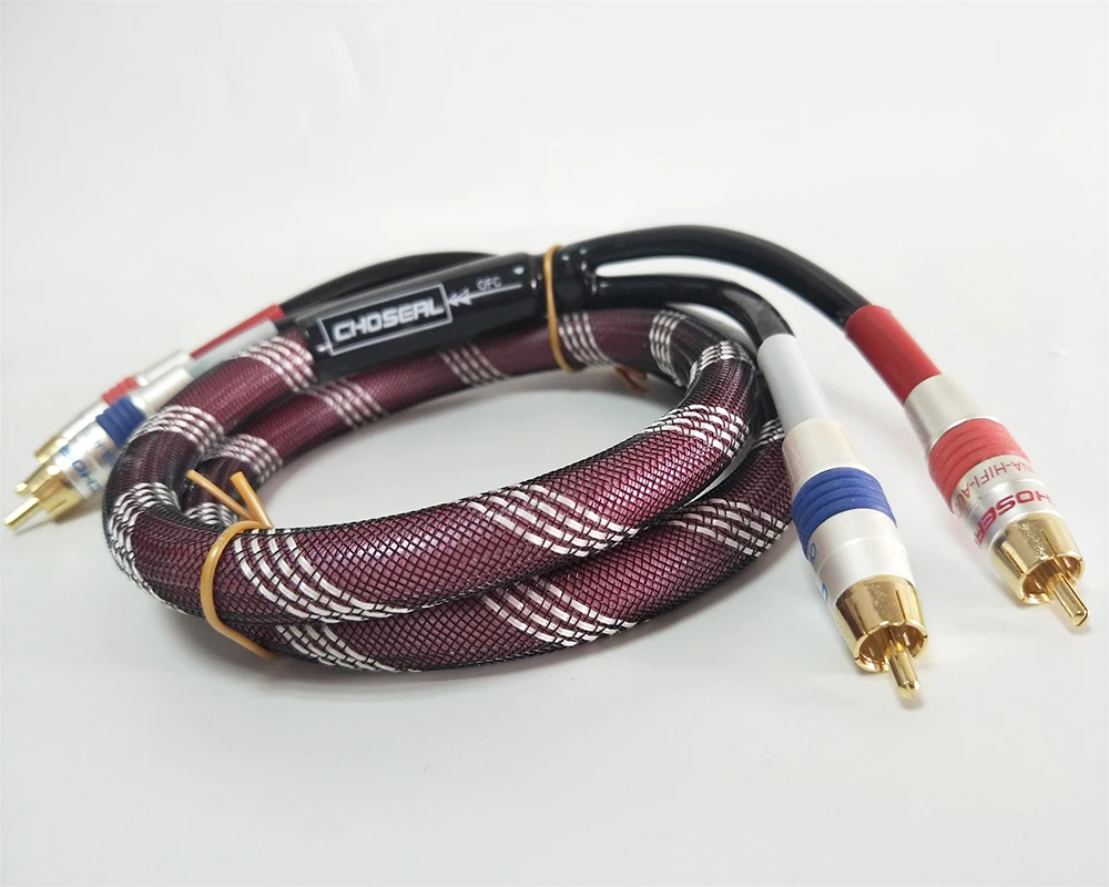 Аудиокабель Choseal Q820 RCA распродажа аудиофилов! Стерео соединение Hi Fi кабели 24K